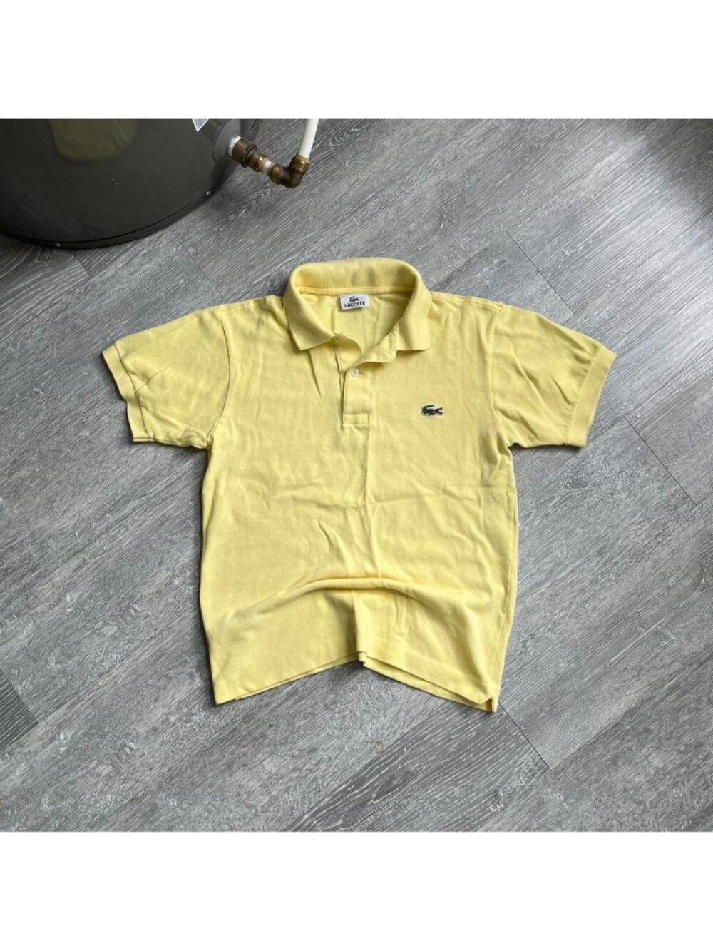 Yellow Lacoste Preppy Short-Sleeve Embroidered Logo Polo Shirt